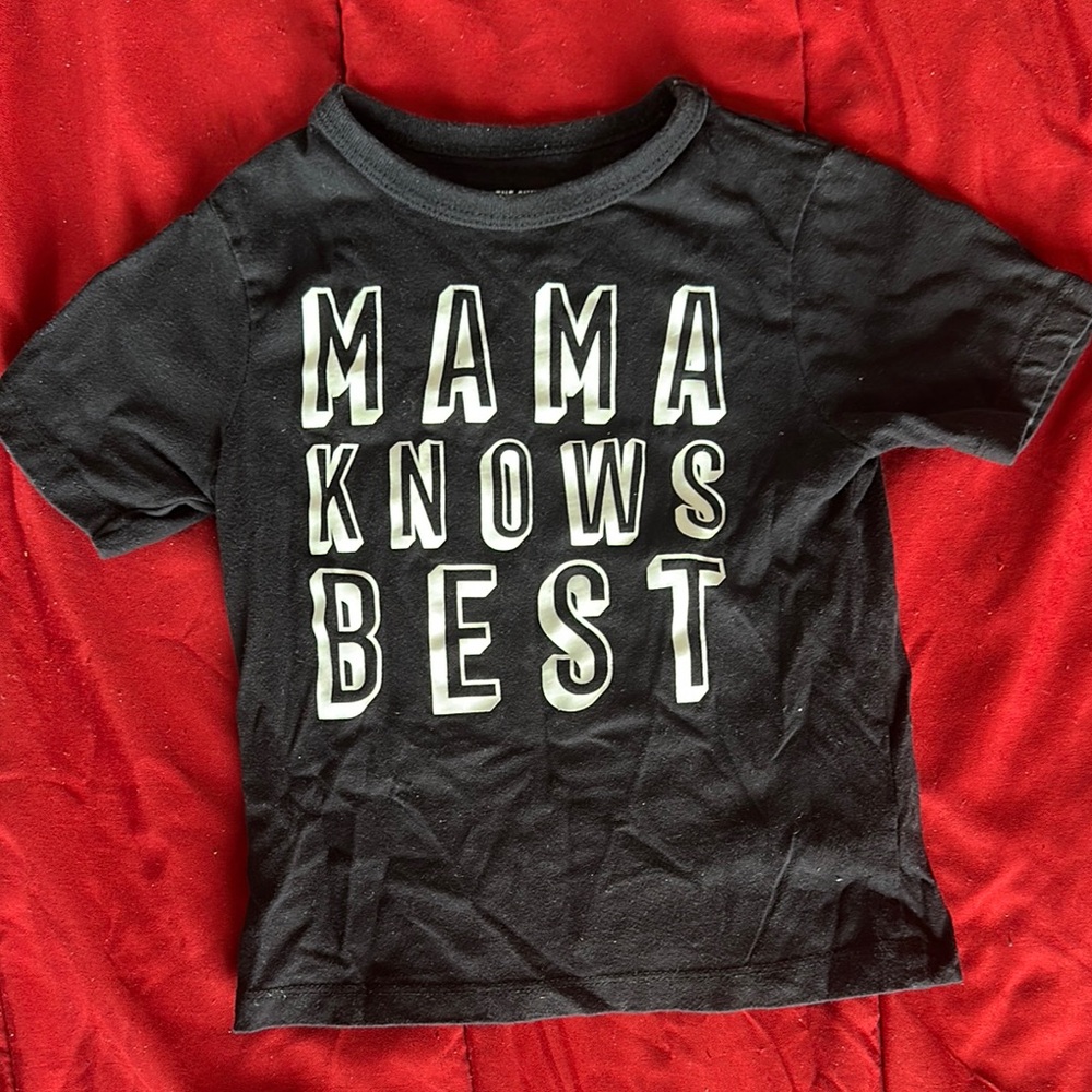 The Children's Place Black Short Sleeve Tee Bold Graphic